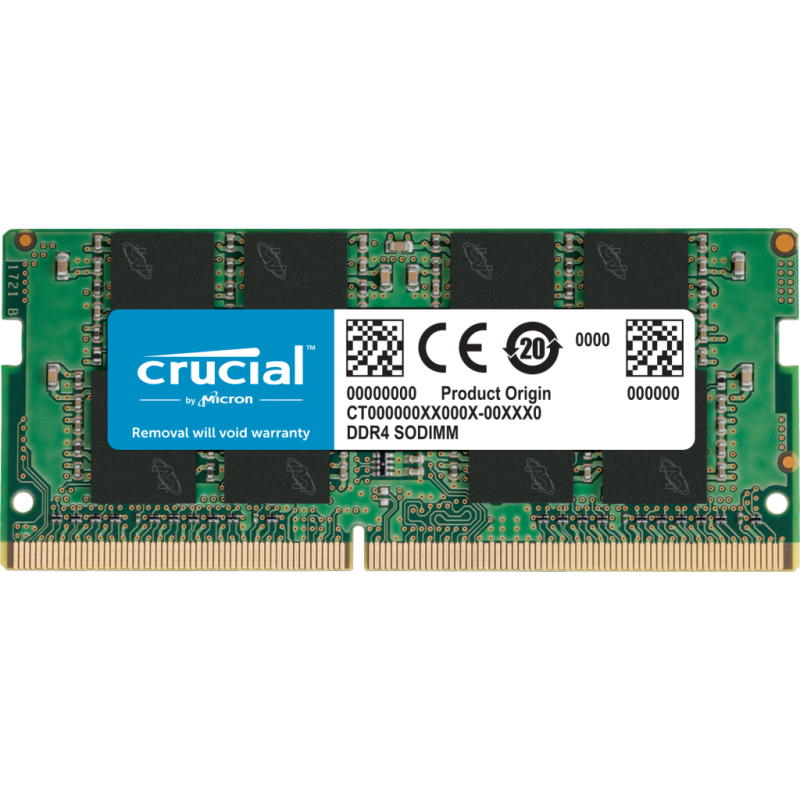 Barrette mémoire Crucial SO-DIMM 8GB DDR4 2666 MHz - PC Portable (CT8G4SFRA266)