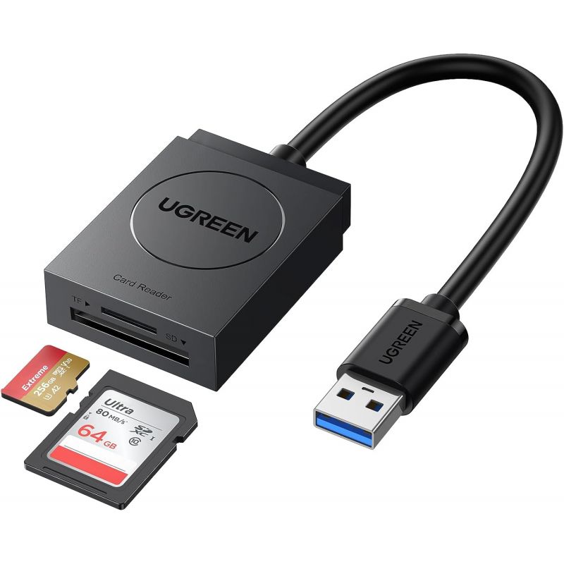 Adaptateur UGREEN USB 3.0 Lecteur de Carte SD Micro SD (20250)