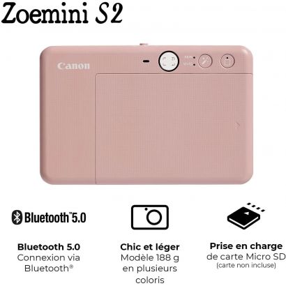 Appareil photo couleur instantané Canon Zoemini S2, Rose doré dans
