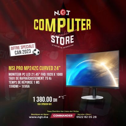 CAN 2023 : MSI Moniteur Pro 23.6" LED MP242C Curved
