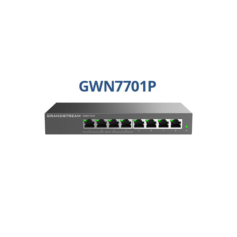 Switch réseau non géré GRANDSTREAM 8 ports Giga 4 PoE af/at 60W (GWN7701P)