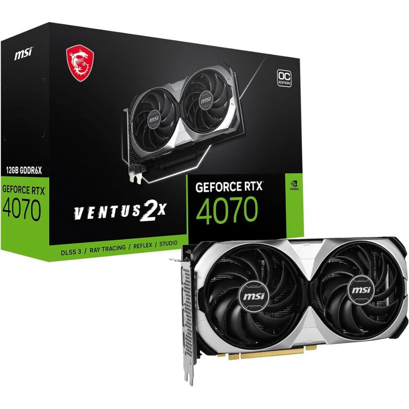 Carte Graphique MSI GeForce RTX™ 4070 VENTUS 2X 12G OC (912-V513-698)