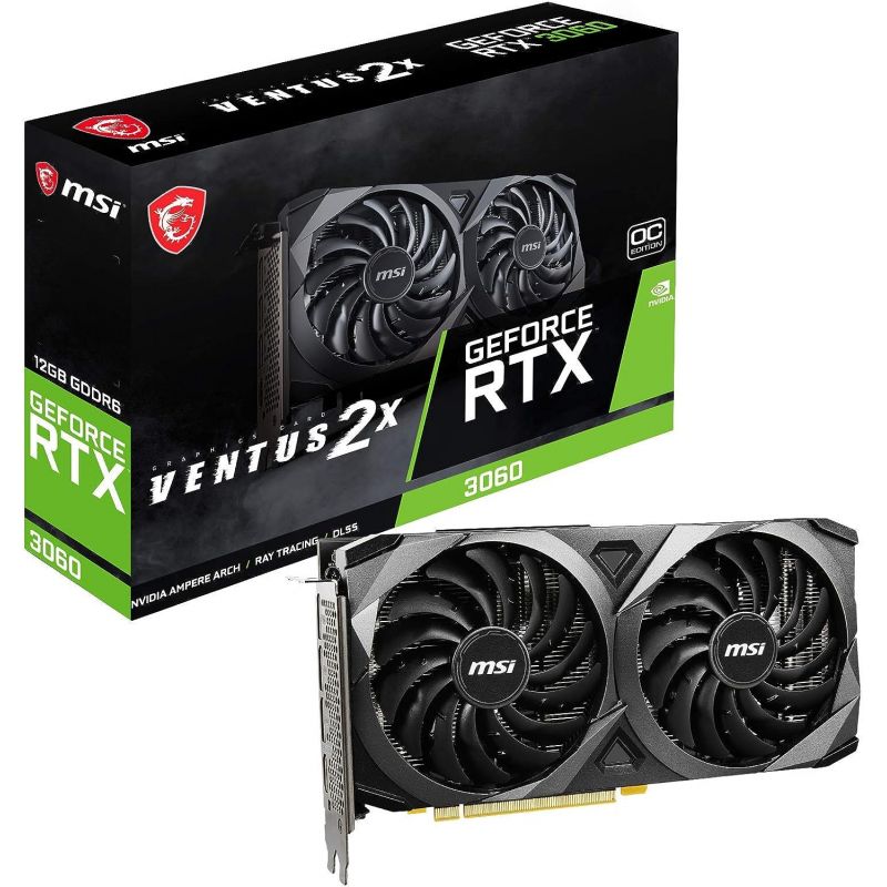 Carte Graphique MSI GeForce RTX 3060 VENTUS 2X 12G OC (912-V397-214)