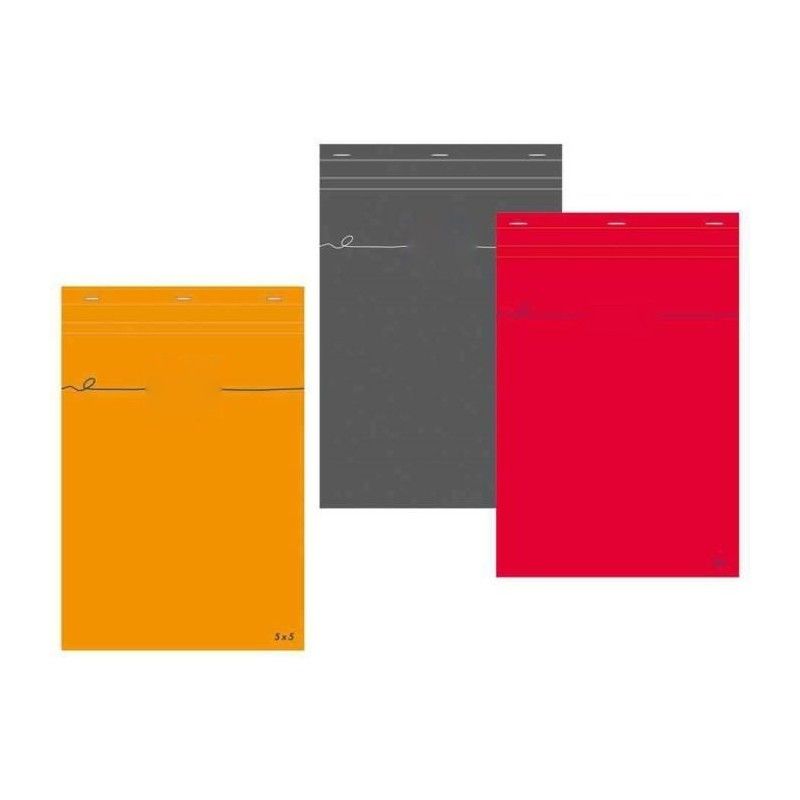Bloc-notes A4 sans couverture - 100 feuilles - Petits carreaux
