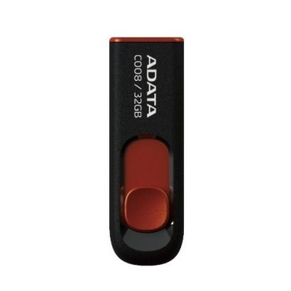 Noir/Rouge ADATA A-DATA 16GB USB 2.0 Rétractable sans Capuchon Flash Lecteur 
